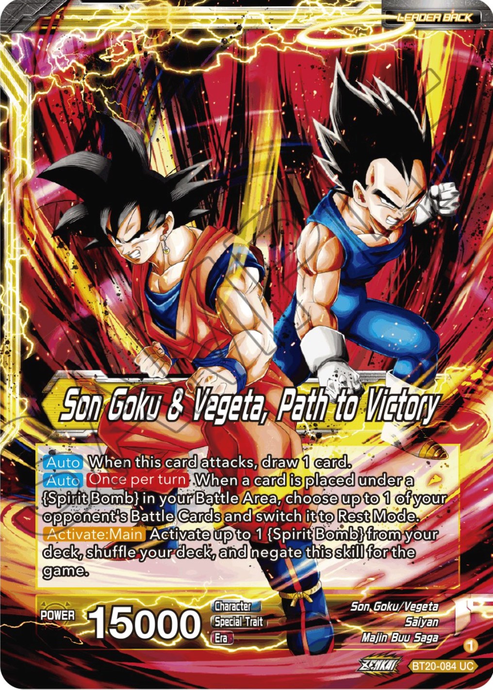 SS Vegito // Son Goku & Vegeta, Path to Victory (BT20-084) [Power Absorbed] | Fandemonia Ltd