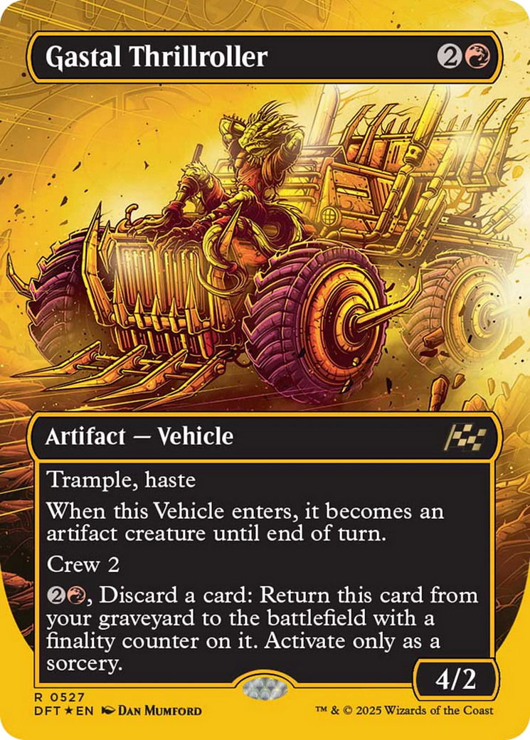 Gastal Thrillroller (Borderless) (First-Place Foil) [Aetherdrift] | Fandemonia Ltd