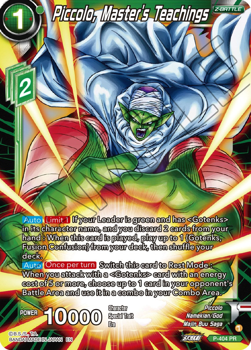 Piccolo, Master's Teachings (P-404) [Promotion Cards] | Fandemonia Ltd