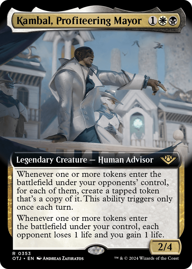 Kambal, Profiteering Mayor (Extended Art) [Outlaws of Thunder Junction] | Fandemonia Ltd