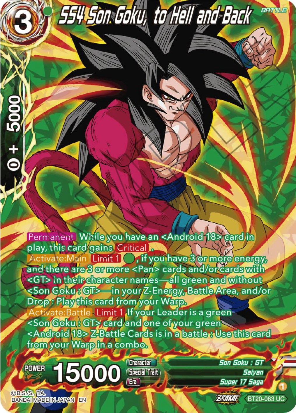 SS4 Son Goku, to Hell and Back (Silver Foil) (BT20-063) [Power Absorbed] | Fandemonia Ltd