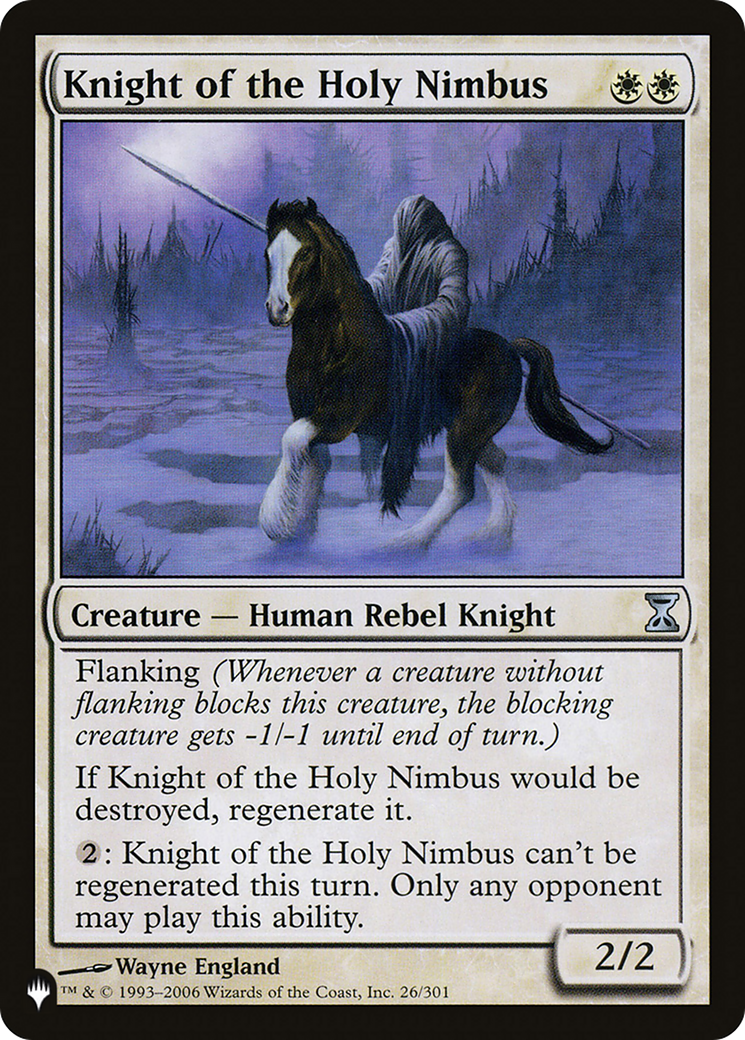 Knight of the Holy Nimbus [The List] | Fandemonia Ltd