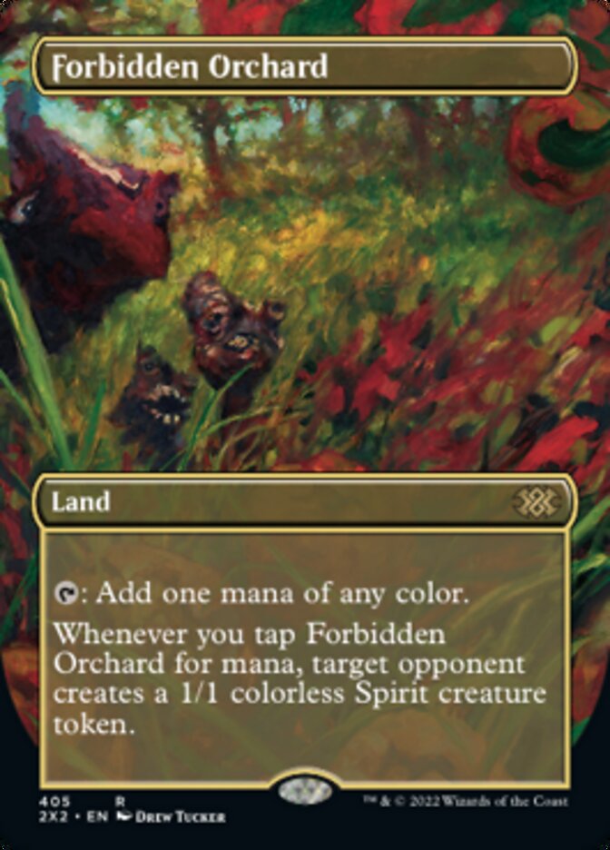 Forbidden Orchard (Borderless Alternate Art) [Double Masters 2022] | Fandemonia Ltd