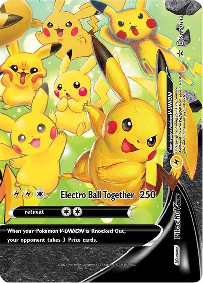 Pikachu V-UNION (SWSH142) (Celebrations) [Sword & Shield: Black Star Promos] | Fandemonia Ltd
