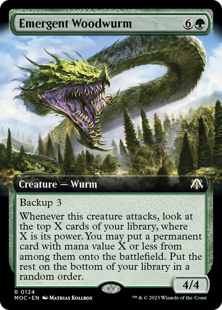 Emergent Woodwurm (Extended Art) [March of the Machine Commander] | Fandemonia Ltd