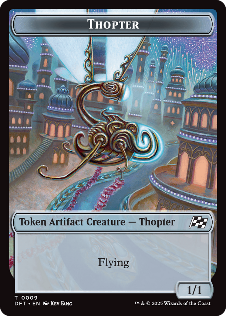 Thopter (0009) // Treasure Double-Sided Token [Aetherdrift Tokens] | Fandemonia Ltd