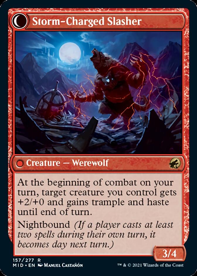 Reckless Stormseeker // Storm-Charged Slasher [Innistrad: Midnight Hunt] | Fandemonia Ltd