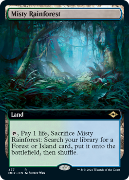 Misty Rainforest (Extended Art) [Modern Horizons 2] | Fandemonia Ltd