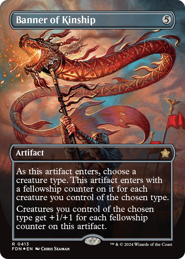 Banner of Kinship (Borderless) (Mana Foil) [Foundations] | Fandemonia Ltd