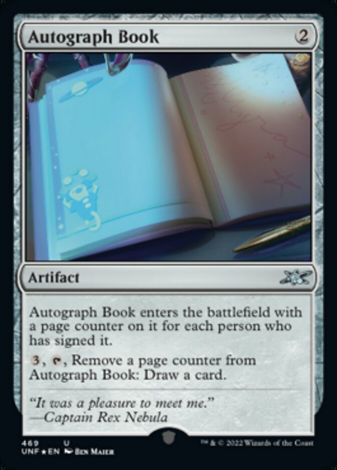 Autograph Book (Galaxy Foil) [Unfinity] | Fandemonia Ltd