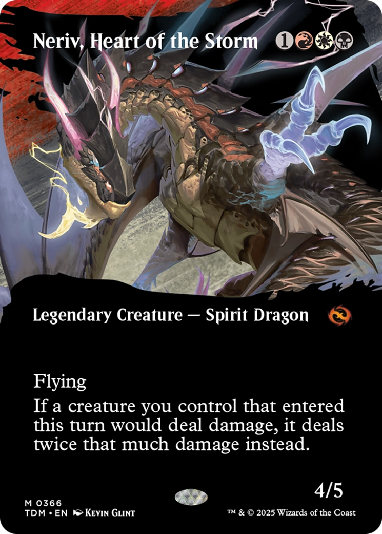 Neriv, Heart of the Storm (Borderless) [Tarkir: Dragonstorm] | Fandemonia Ltd