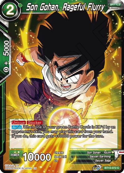 Son Gohan, Rageful Fury (BT15-072) [Saiyan Showdown] | Fandemonia Ltd