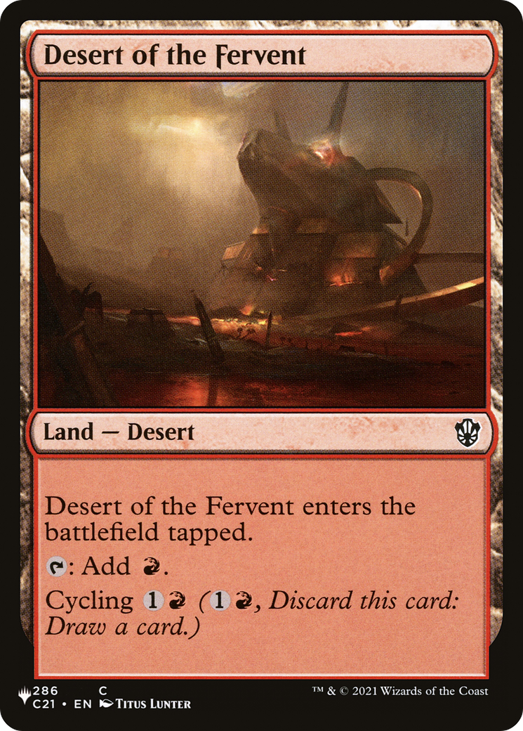 Desert of the Fervent [The List] | Fandemonia Ltd