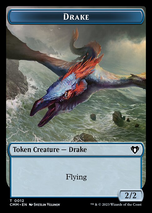 Spirit (0010) // Drake Double-Sided Token [Commander Masters Tokens] | Fandemonia Ltd