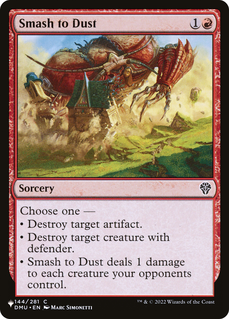 Smash to Dust [The List] | Fandemonia Ltd