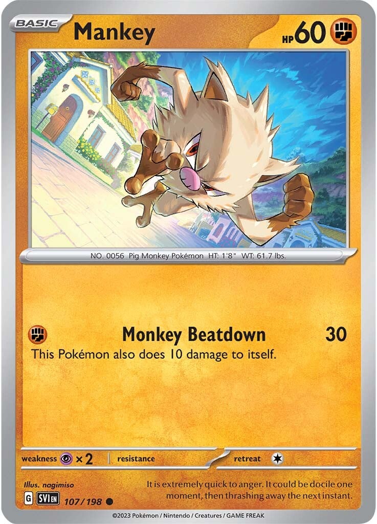 Mankey (107/198) [Scarlet & Violet: Base Set] | Fandemonia Ltd