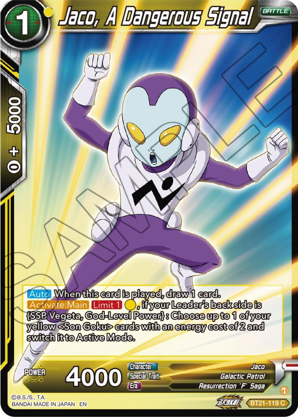 Jaco, A Dangerous Signal (BT21-119) [Wild Resurgence] | Fandemonia Ltd