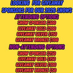 NON-Attending Show Sponsors 3/14/2026 Salem Ohio | Fandemonia Ltd