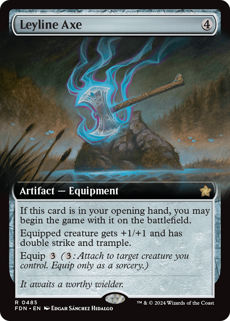 Leyline Axe (Extended Art) [Foundations] | Fandemonia Ltd