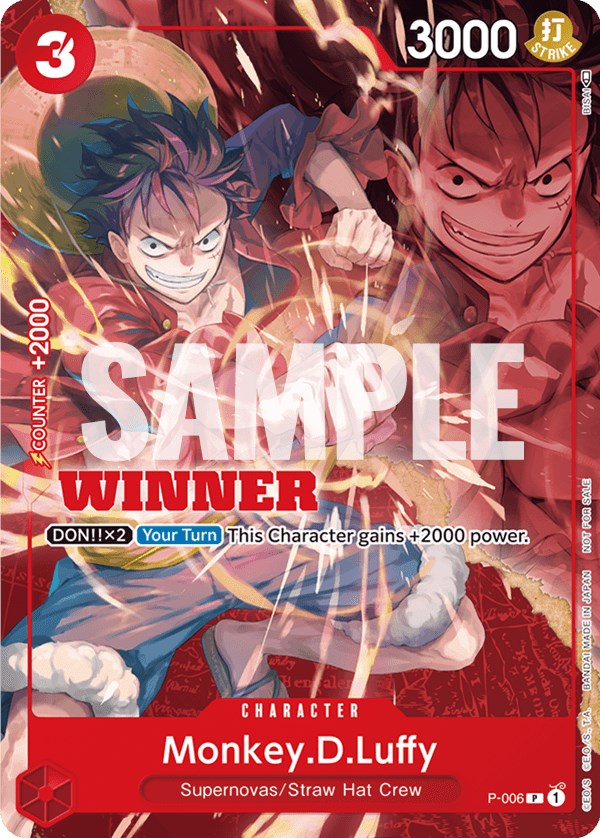 Monkey.D.Luffy (P-006) (Winner Pack Vol. 1) [One Piece Promotion Cards] | Fandemonia Ltd
