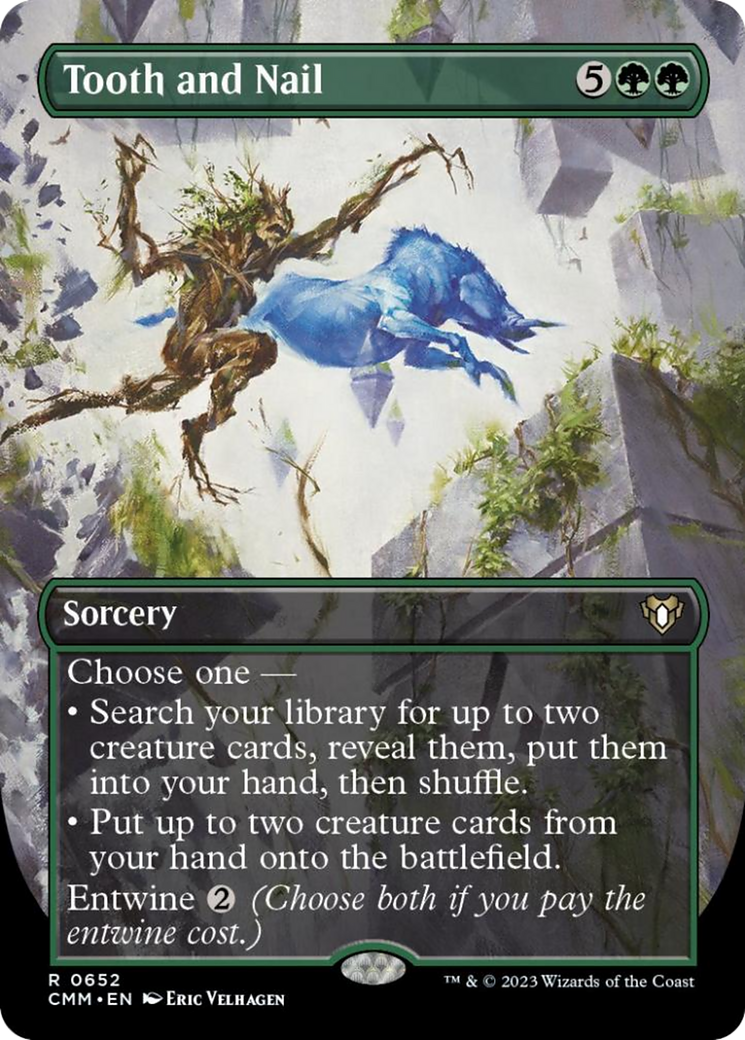Tooth and Nail (Borderless Alternate Art) [Commander Masters] | Fandemonia Ltd