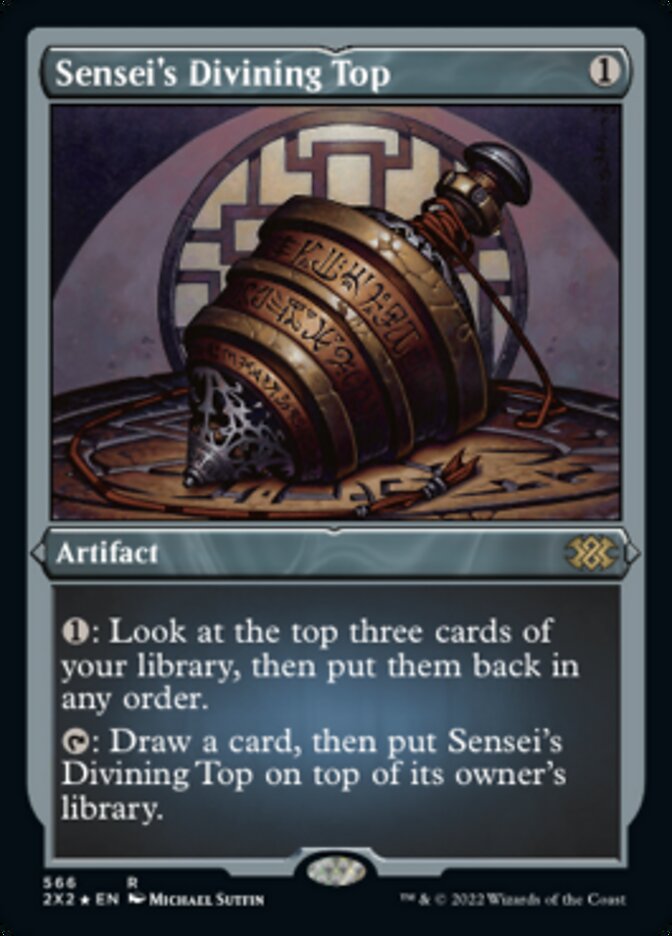 Sensei's Divining Top (Foil Etched) [Double Masters 2022] | Fandemonia Ltd