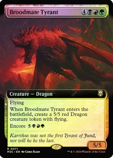 Broodmate Tyrant (Extended Art) (Ripple Foil) [Modern Horizons 3 Commander] | Fandemonia Ltd