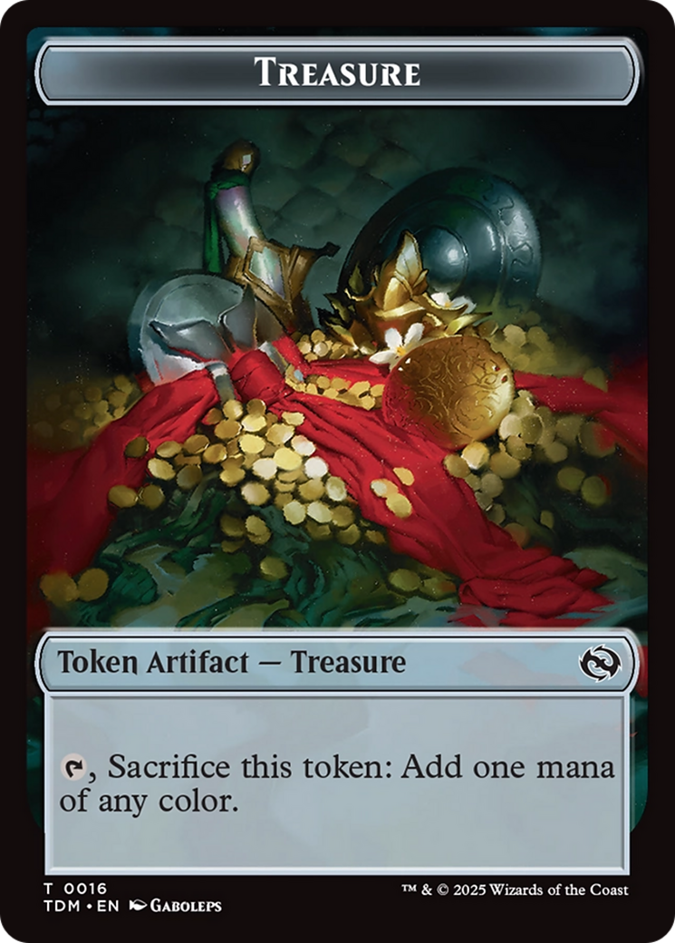 Elephant // Treasure Double-Sided Token [Tarkir: Dragonstorm Tokens] | Fandemonia Ltd