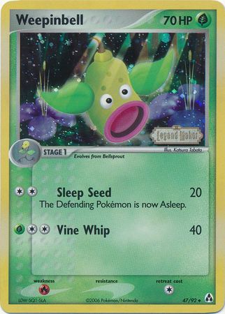 Weepinbell (47/92) (Stamped) [EX: Legend Maker] | Fandemonia Ltd