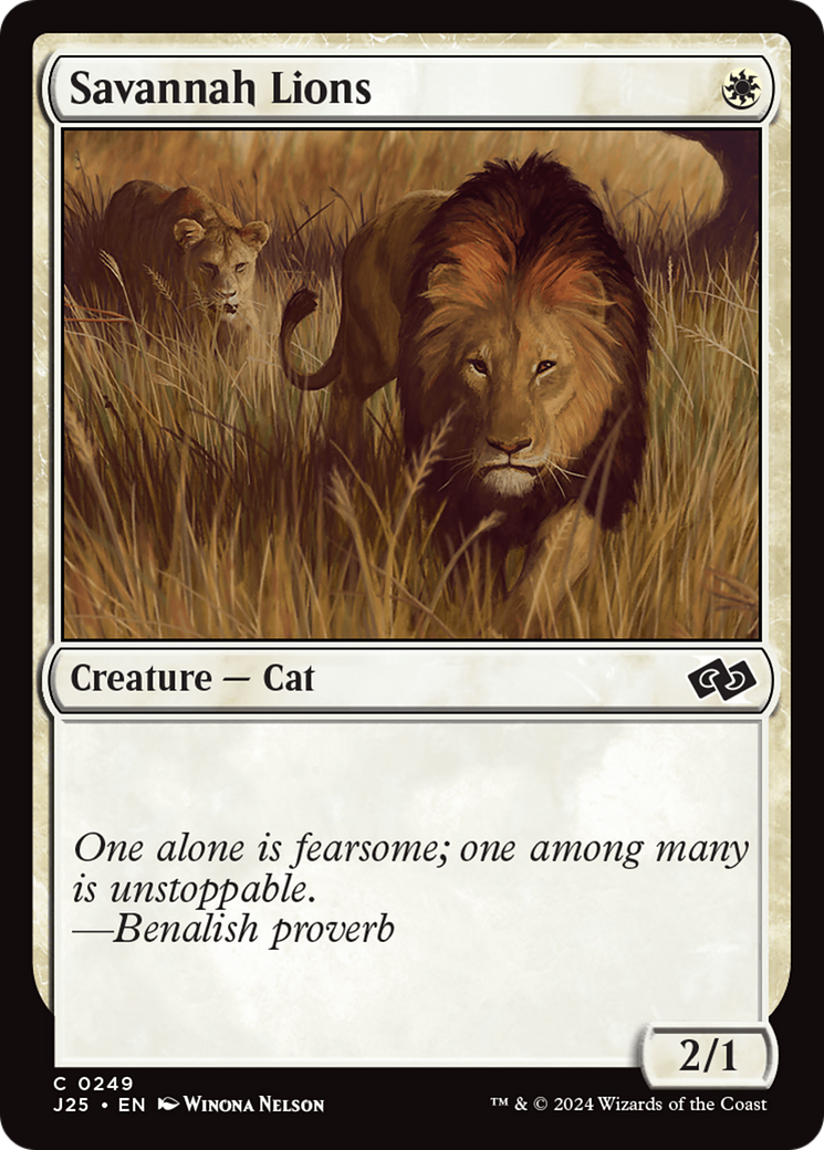 Savannah Lions [Foundations Jumpstart] | Fandemonia Ltd