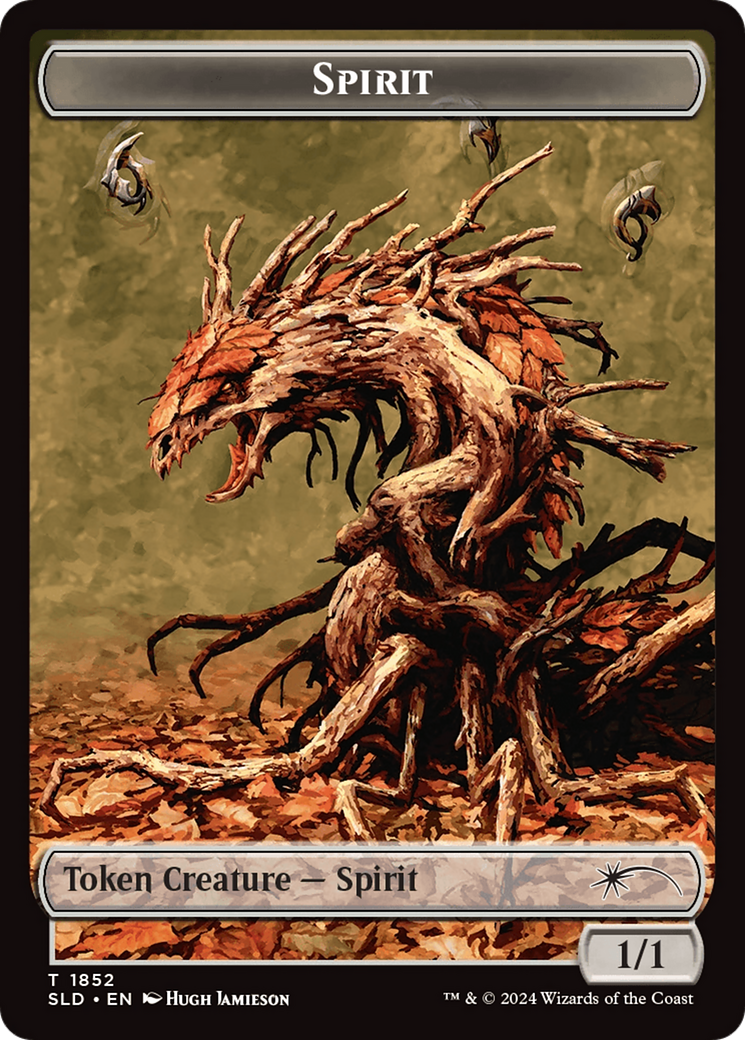 Spirit (SLD) // Clue (CMM) Double-Sided Token [Secret Lair: From Cute to Brute Tokens] | Fandemonia Ltd