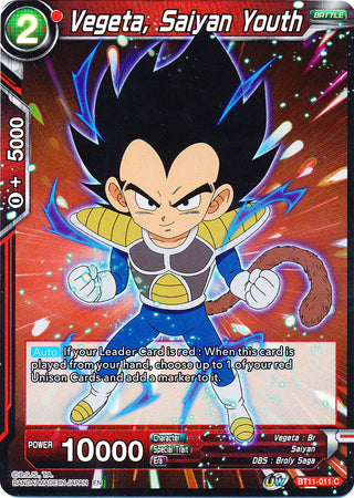 Vegeta, Saiyan Youth (BT11-011) [Vermilion Bloodline 2nd Edition] | Fandemonia Ltd
