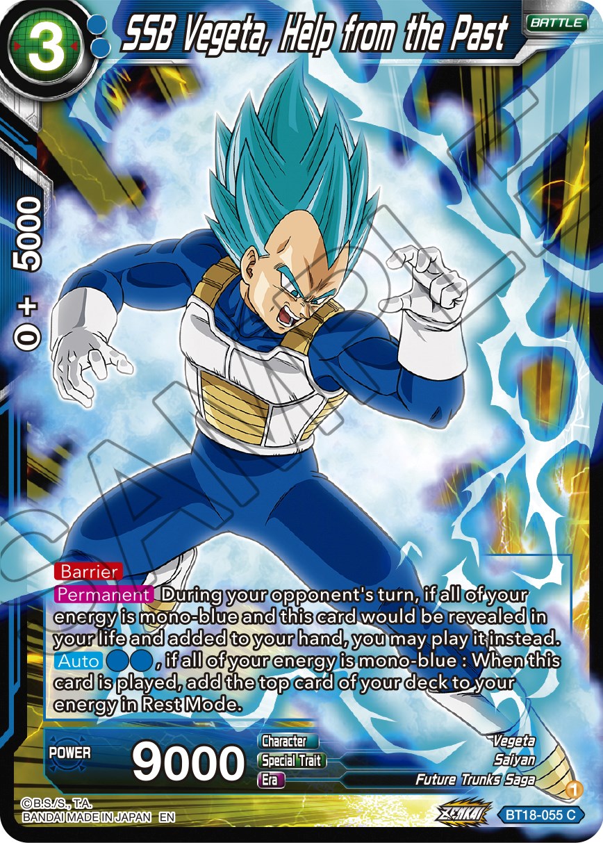 SSB Vegeta, Help from the Past (BT18-055) [Dawn of the Z-Legends] | Fandemonia Ltd