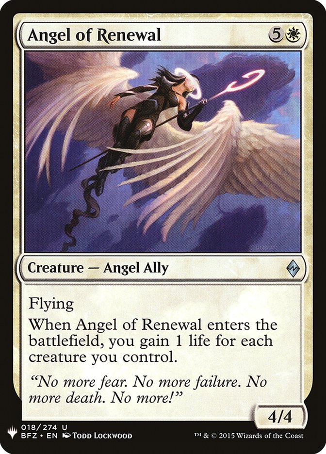 Angel of Renewal [Mystery Booster] | Fandemonia Ltd