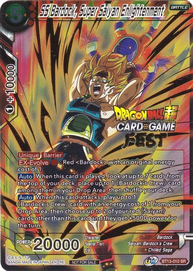 SS Bardock, Super Saiyan Enlightenment (Card Game Fest 2022) (BT13-010) [Tournament Promotion Cards] | Fandemonia Ltd