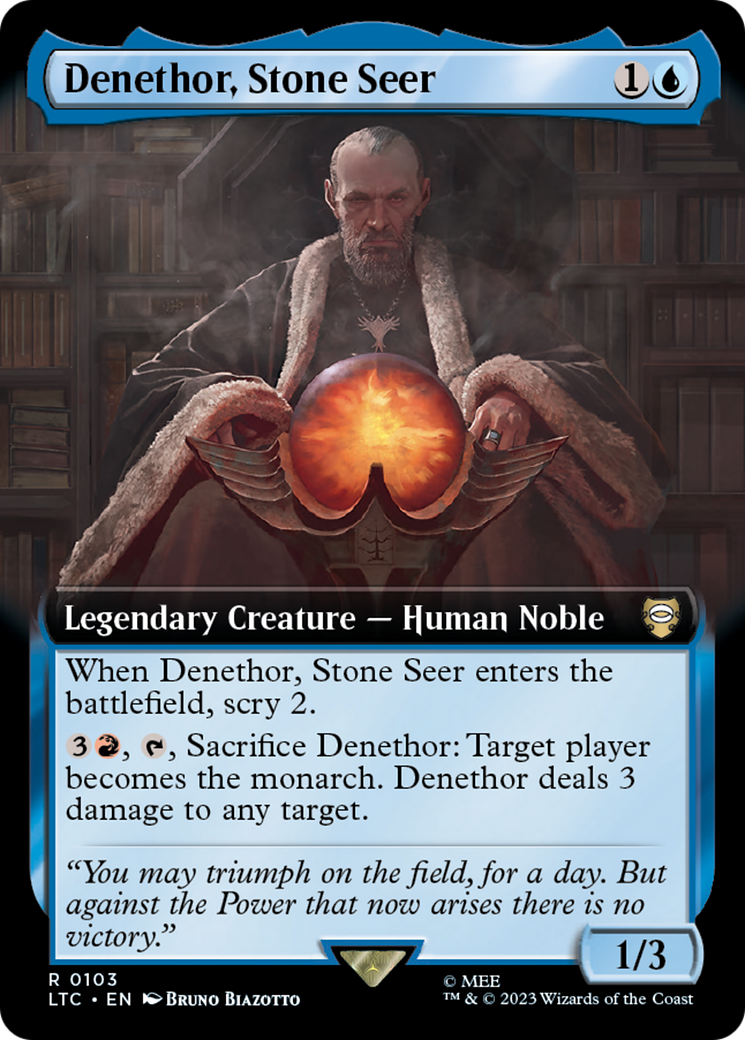 Denethor, Stone Seer (Extended Art) [The Lord of the Rings: Tales of Middle-Earth Commander] | Fandemonia Ltd