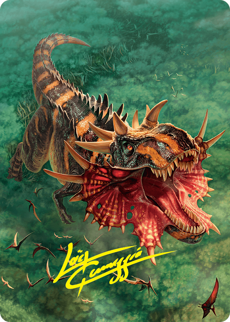 Gigantosaurus Art Card (53/54) (Gold-Stamped Signature) [Foundations Art Series] | Fandemonia Ltd