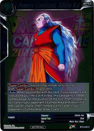 Powers Combined, Kibito Kai (Metallic Foil) (Event Pack 2018) (BT3-043) [Promotion Cards] | Fandemonia Ltd