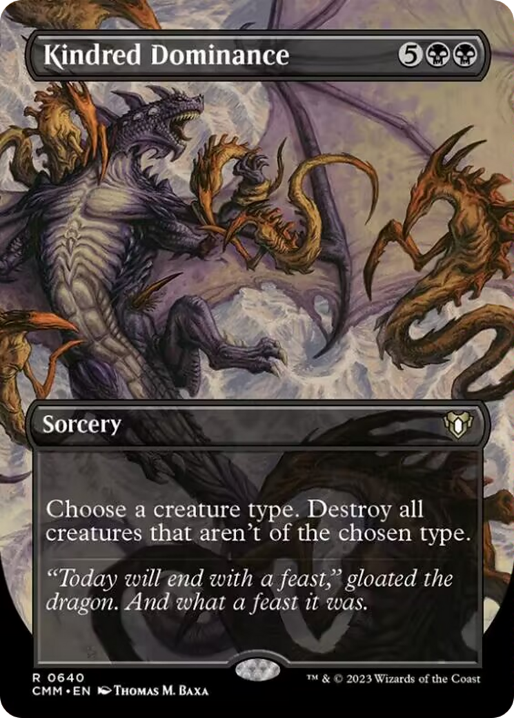 Kindred Dominance (Borderless Alternate Art) [Commander Masters] | Fandemonia Ltd
