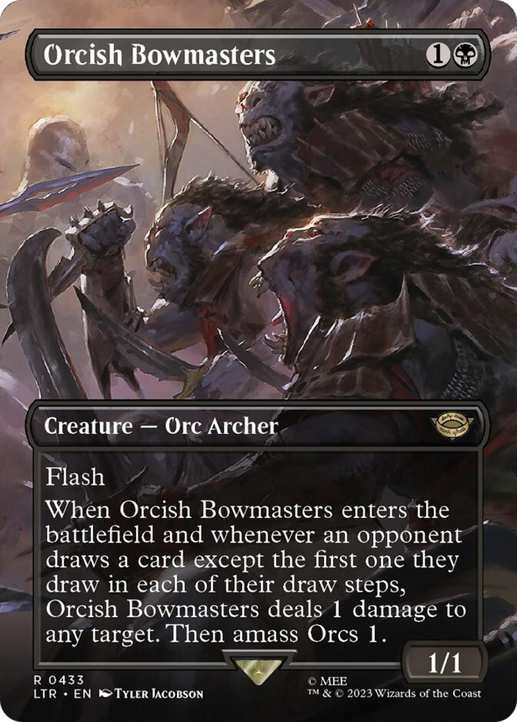 Orcish Bowmasters (Borderless Alternate Art) [The Lord of the Rings: Tales of Middle-Earth] | Fandemonia Ltd