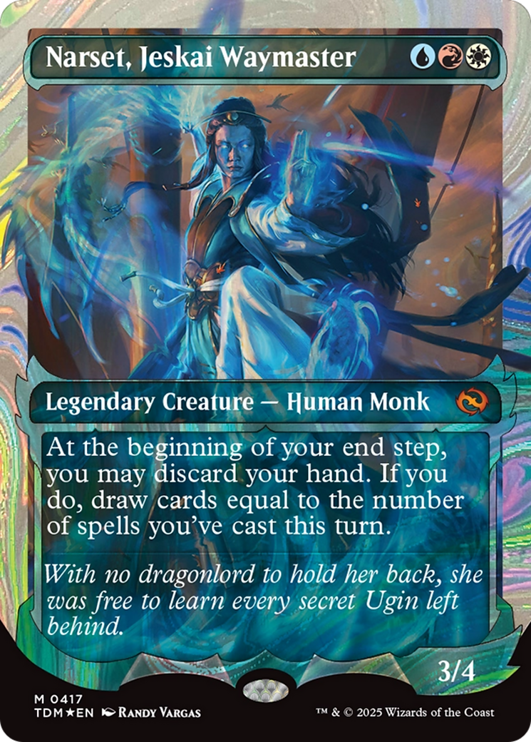 Narset, Jeskai Waymaster (Showcase) (Halo Foil) [Tarkir: Dragonstorm] | Fandemonia Ltd
