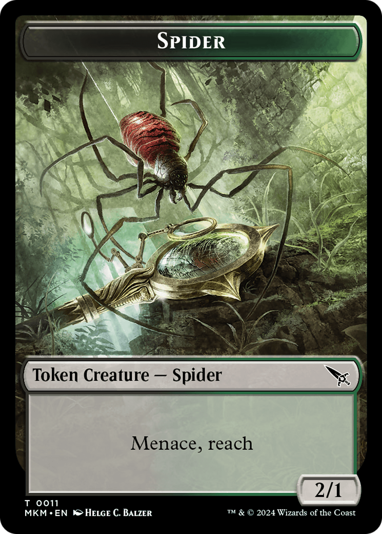 Thopter (0020) // Spider Double-Sided Token [Murders at Karlov Manor Tokens] | Fandemonia Ltd