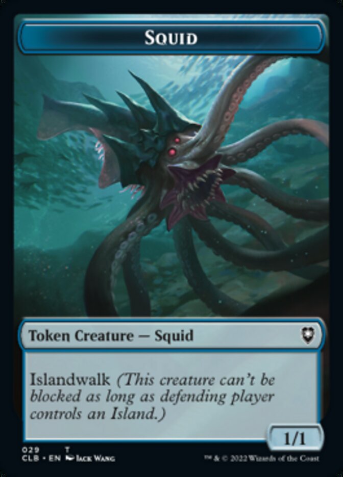 Squid // Copy Double-Sided Token [Commander Legends: Battle for Baldur's Gate Tokens] | Fandemonia Ltd