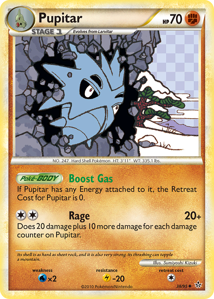 Pupitar (38/95) [HeartGold & SoulSilver: Unleashed] | Fandemonia Ltd