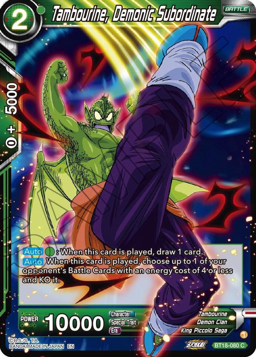 Tambourine, Demonic Subordinate (BT18-080) [Dawn of the Z-Legends] | Fandemonia Ltd