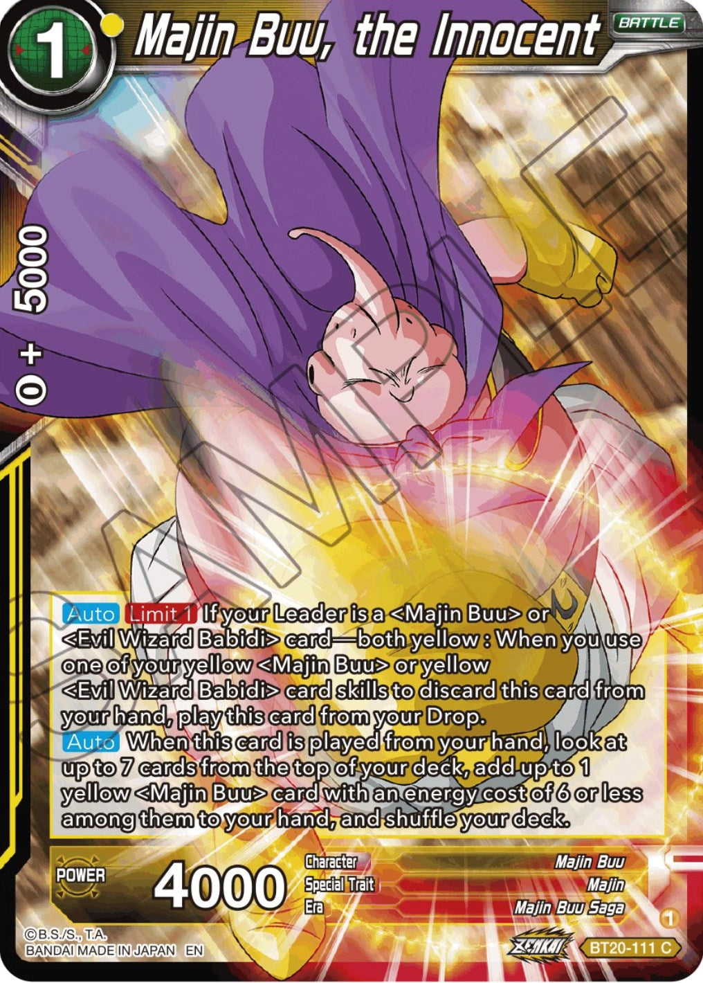 Majin Buu, the Innocent (BT20-111) [Power Absorbed] | Fandemonia Ltd