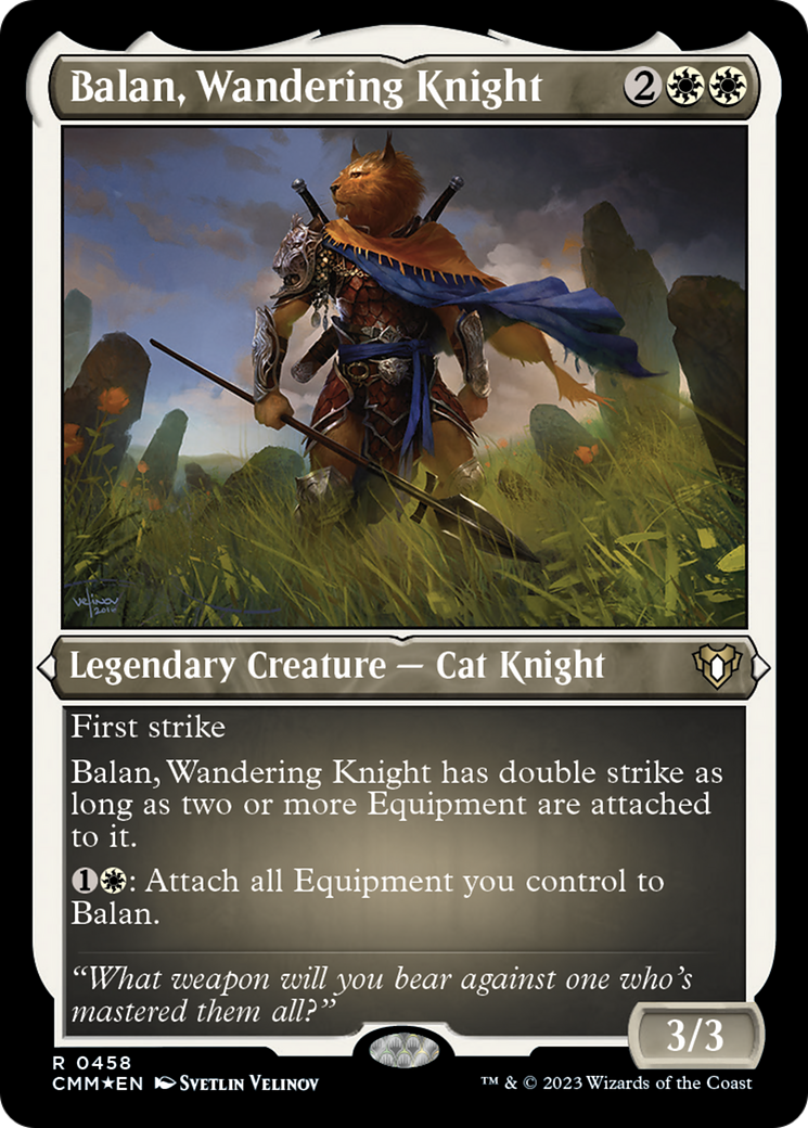 Balan, Wandering Knight (Foil Etched) [Commander Masters] | Fandemonia Ltd