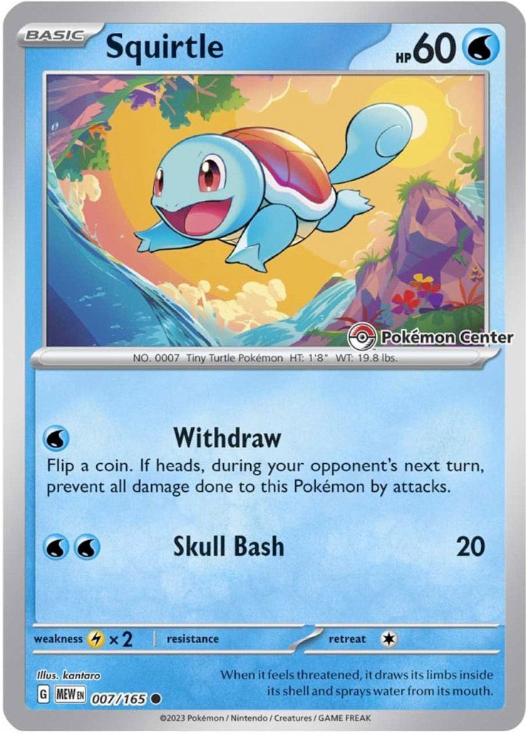 Squirtle (007/165) (Pokemon Center) [Scarlet & Violet 151] | Fandemonia Ltd