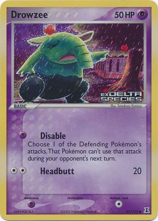 Drowzee (67/113) (Stamped) [EX: Delta Species] | Fandemonia Ltd