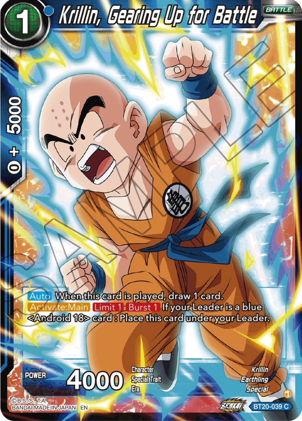 Krillin, Gearing Up for Battle (BT20-039) [Power Absorbed] | Fandemonia Ltd